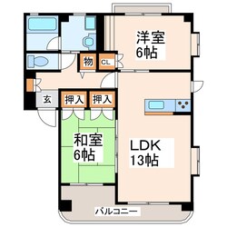 南ヶ丘 徒歩3分 1階の物件間取画像